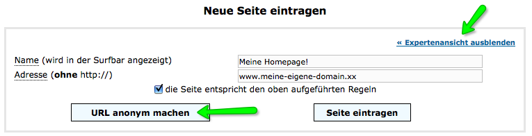 anonyme Besucher erhalten anonyme Besucher erhalten