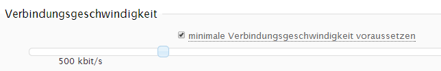 Verbindungsgeschwindigkeit
