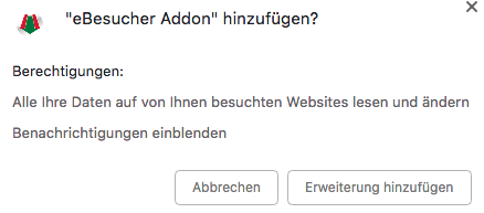 Berechtigung in Chrome erteilen
