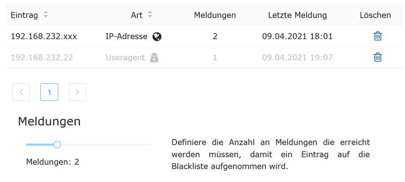 API blacklist