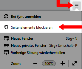 Firefox NavBar öffnen