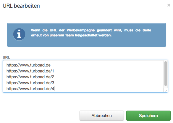 Besucher-Session URL bearbeiten