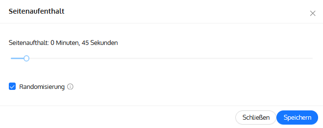 Randomisierung aktivieren Randomisierung Checkbox