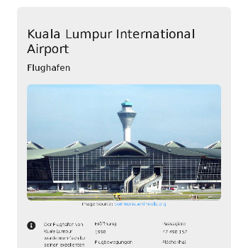 Kuala Lumpur International Airport - Sonstiges