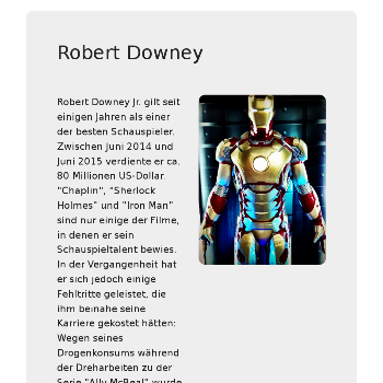 Robert Downey - Medien & Nachrichten