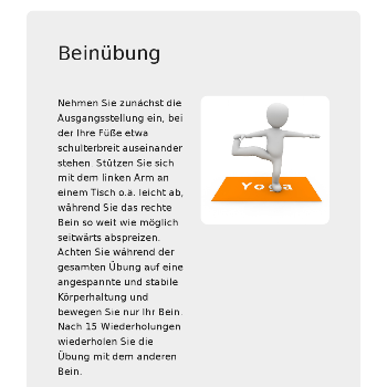 Beinübung - Sport