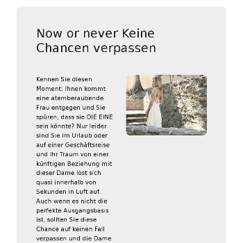 Now or never – Keine Chancen verpassen - Flirten & Liebe