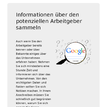 Informationen über den potenziellen Arbeitgeber sammeln - Jobs & Business