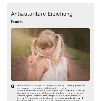 Antiautoritäre Erziehung - Familie & Partnerschaft