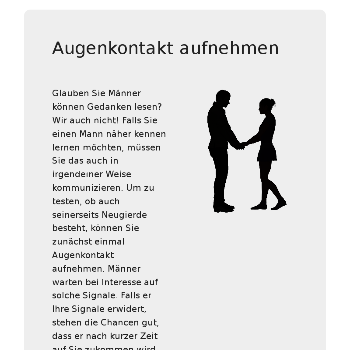 Augenkontakt aufnehmen - Flirten & Liebe
