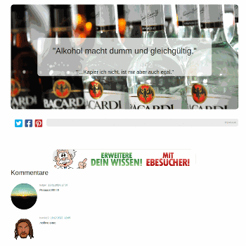 "Alkohol macht dumm und gleichgültig." - Fun & Unterhaltung