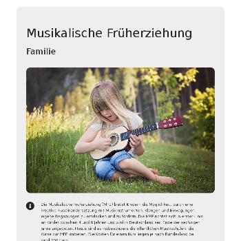 Musikalische Früherziehung - Familie & Partnerschaft