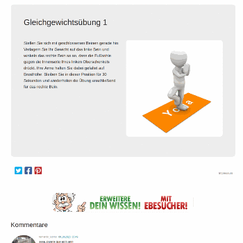 Gleichgewichtsübung 1 - Sport