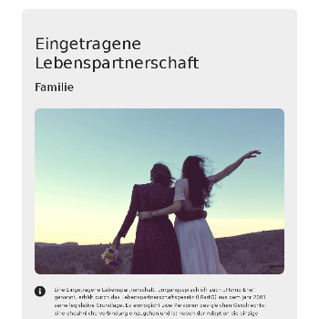 Eingetragene Lebenspartnerschaft - Familie & Partnerschaft