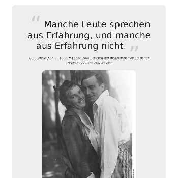 Manche Leute sprechen aus Erfahrung, und manche aus Erfahrung nicht. - Sonstiges