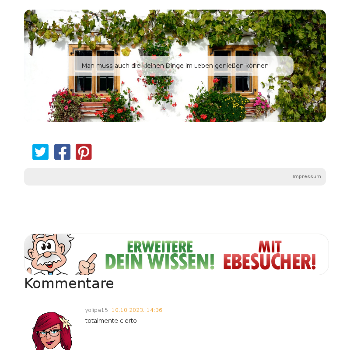 Man muss auch die kleinen Dinge im Leben genießen können - Gesundheit & Wellness