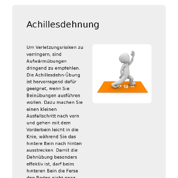 Achillesdehnung - Sport