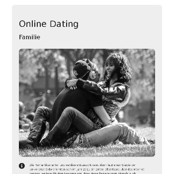 Online Dating - Familie & Partnerschaft