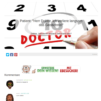 Patient: "Herr Doktor, ich verliere langsam das Gedächnis!" - Fun & Unterhaltung