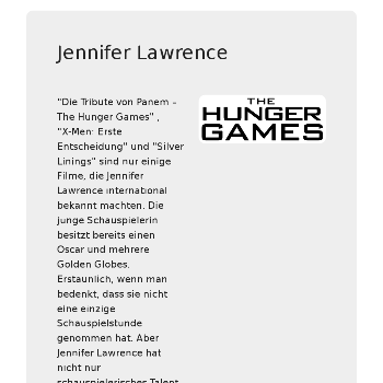 Jennifer Lawrence - Medien & Nachrichten